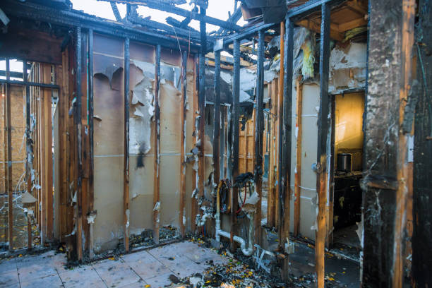 Professional Fire Damage Removal technician working in Burney, CA